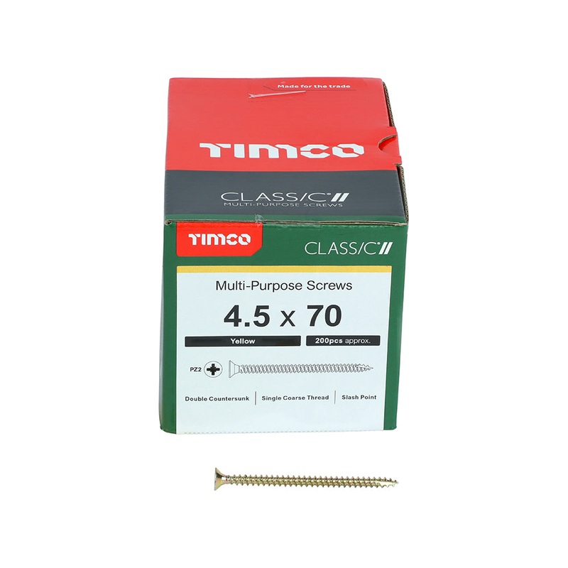 TIMCO Classic Multi-Purpose Countersunk Gold Woodscrews - 4.5 x 70