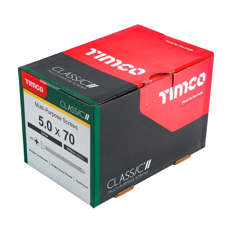 TIMCO Classic Multi-Purpose Countersunk Gold Woodscrews - 5.0 x 70