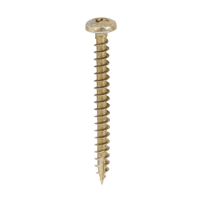 TIMCO Classic Multi-Purpose Pan Head Gold Woodscrews - 4.0 x 40