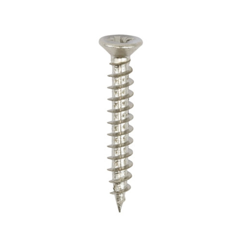 TIMCO Classic Multi-Purpose Reduced Head Countersunk Nickel Piano Hinge Woodscrews - 3.0 x 20