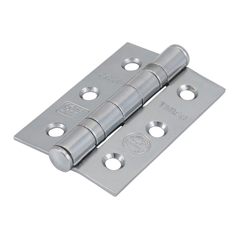 TIMCO Ball Bearing Hinges Grade 7 Steel Polished Chrome - 76 x 51 x 2.2