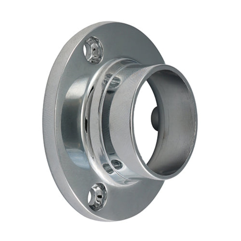 TIMCO End Socket For Round Tube Polished Chrome - 25mm