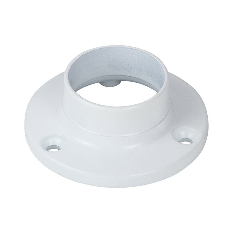 TIMCO End Socket For Round Tube White - 25mm