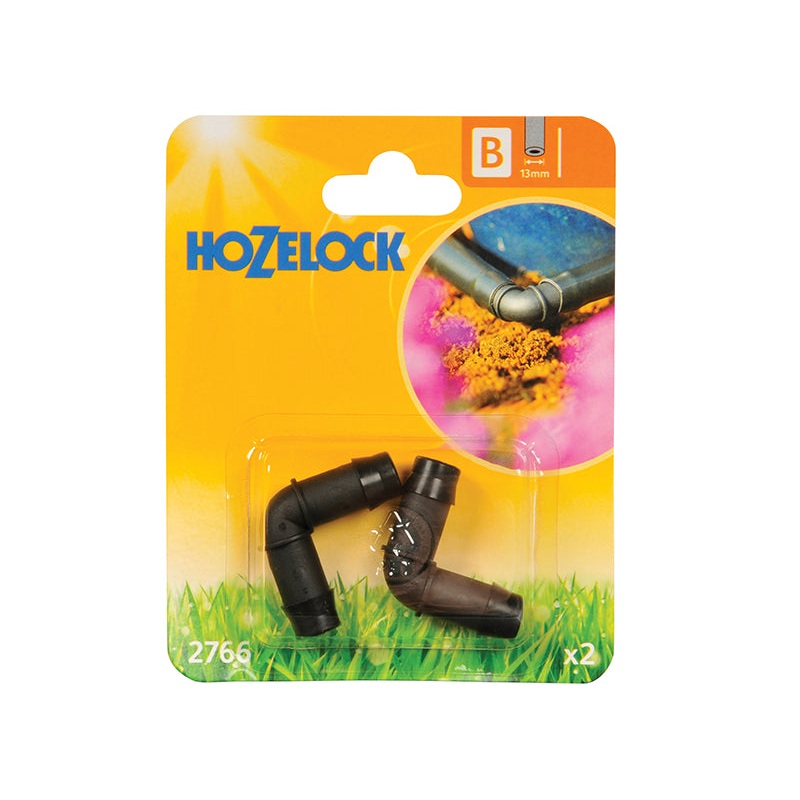 2766 90 Elbow Connector 13mm (Pack 2)
