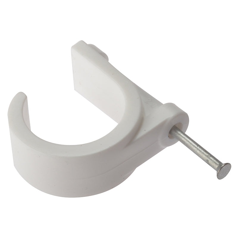 Pipe Clip with Masonry Nail 28mm Box 100