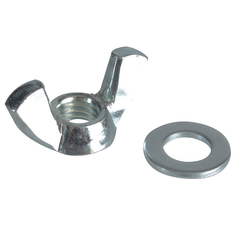 Wing Nut & Washers ZP M8 Forge Pack 8