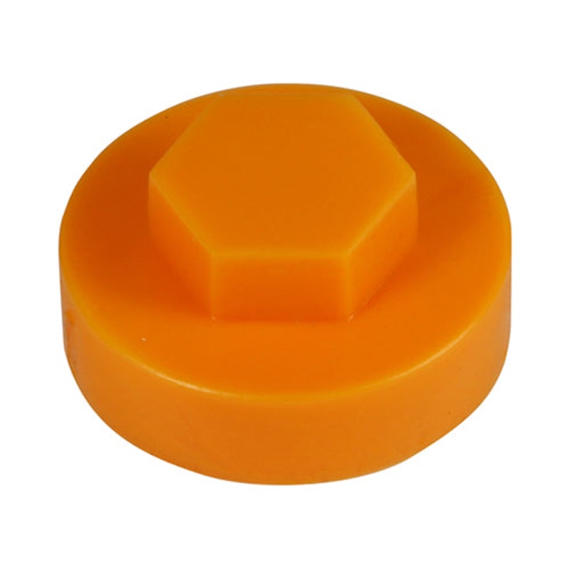 TIMCO Hex Head Cover Caps Tangerine - 16mm