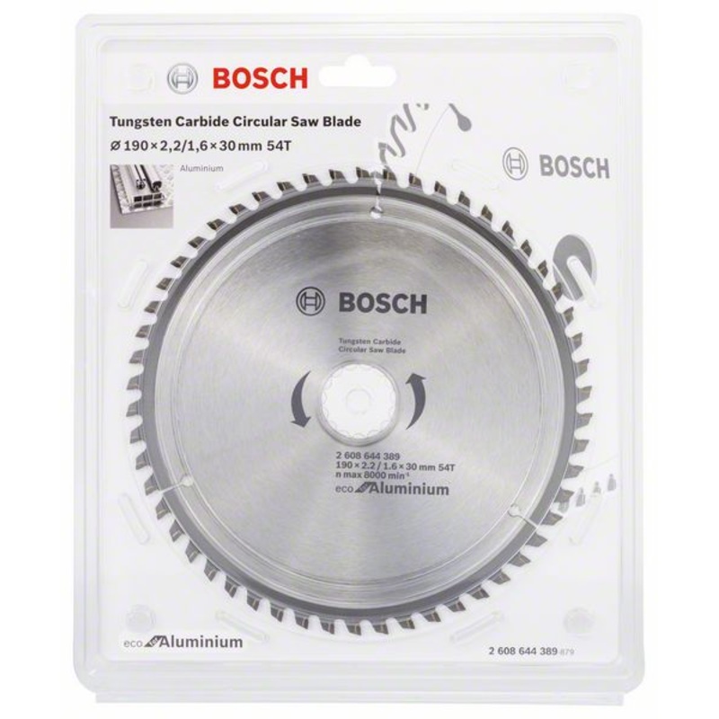 Bosch Circular Saw Blade Eco for Aluminium 190mm 54t 2608644389