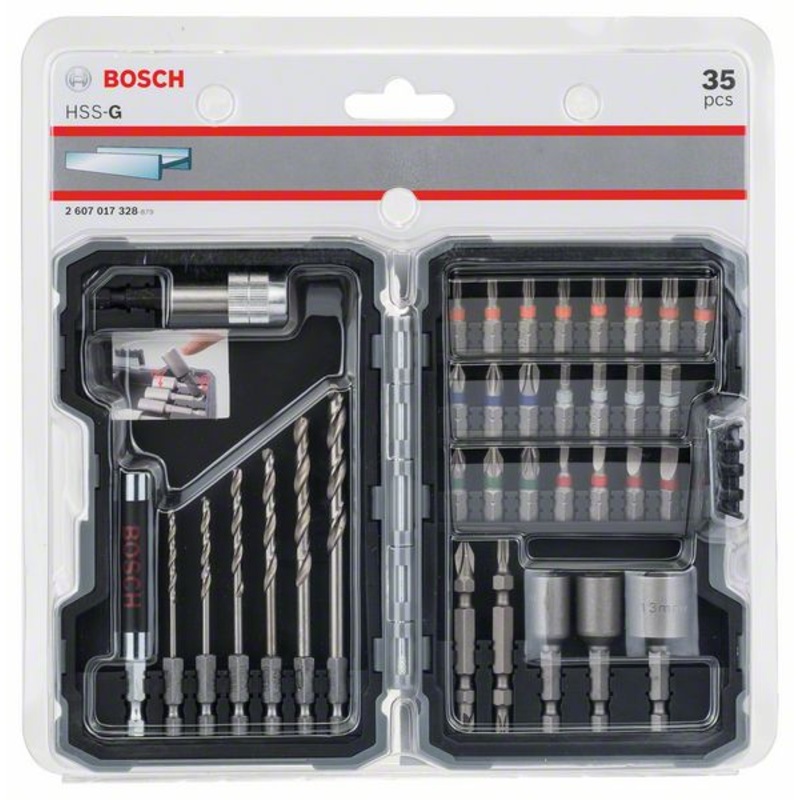 Bosch 35-piece HSS-G drill and screwdriver bit set Extra Hard Set