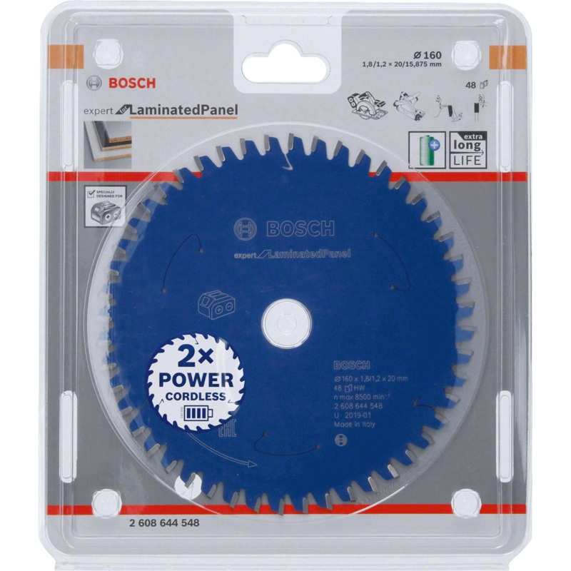 Bosch  Expert Circular Saw Blade for Laminates Circular saw blade 160mm 48t 2608644548
