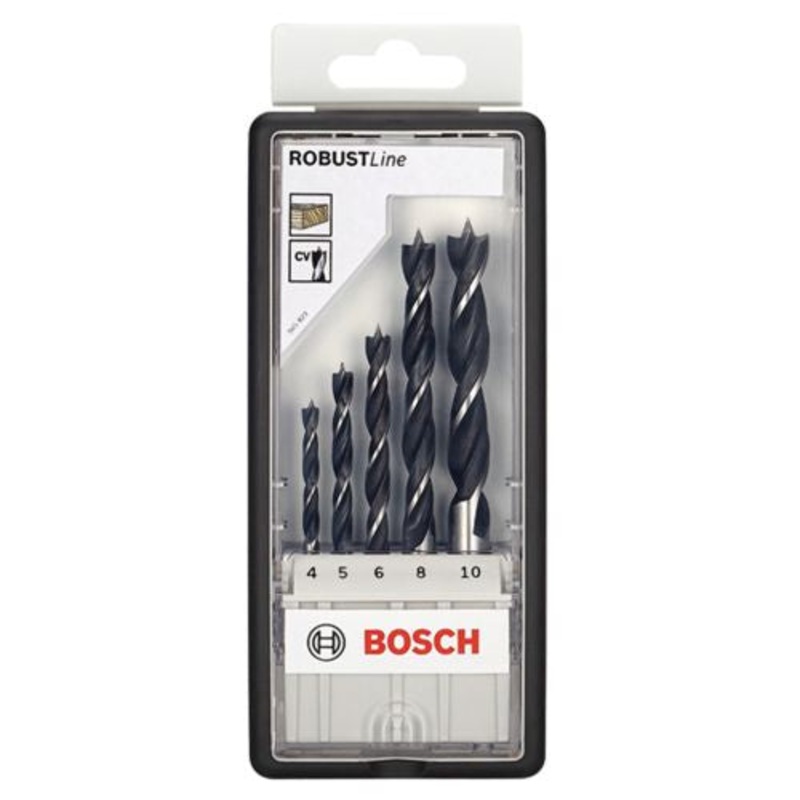 Bosch Robust Line Brad Point Drill Bet Set 5 pc