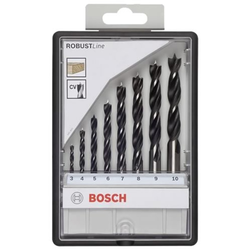 Bosch Robust Line Brad Point Drill Bet Set 8 pc