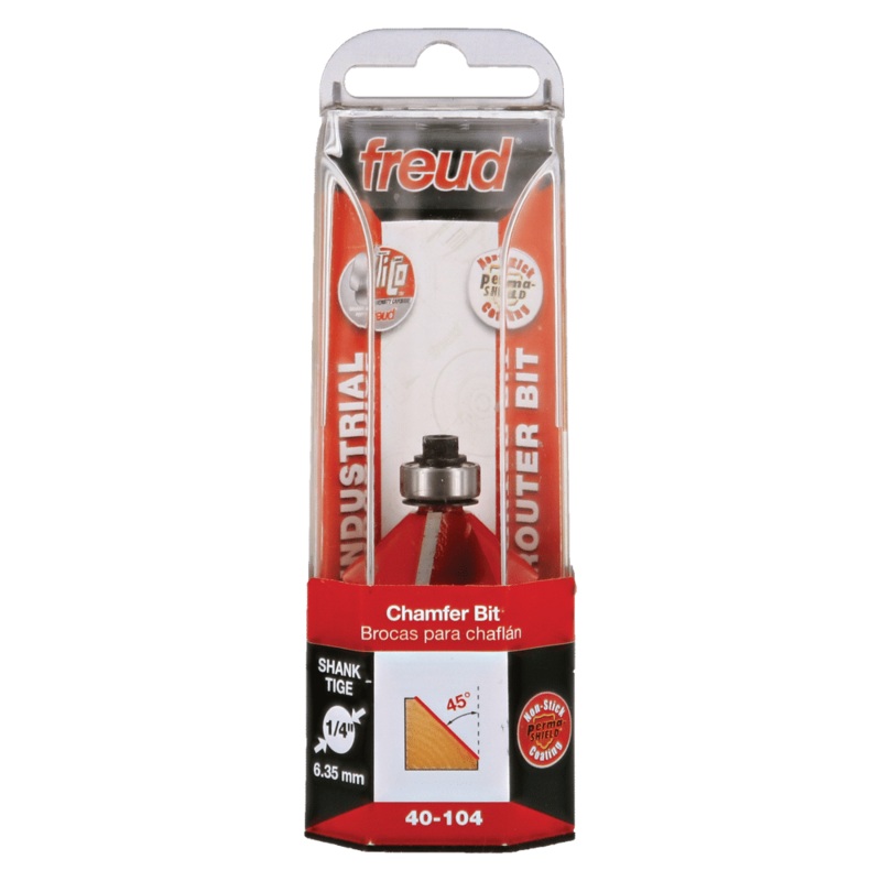 Freud 40-10425 33.3 x 11.1mm x 45  Chamfer Bit 1/4 Shank 40-10425P