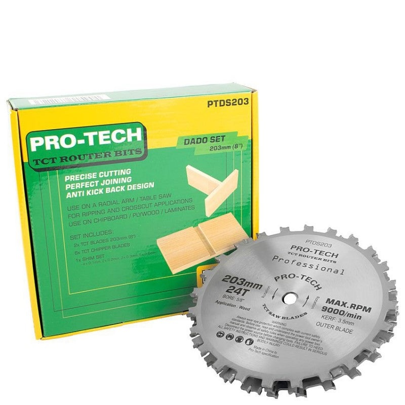 Pro-Tech Dado Set 203mm x 15.88 24t 27.5mm PTDS203