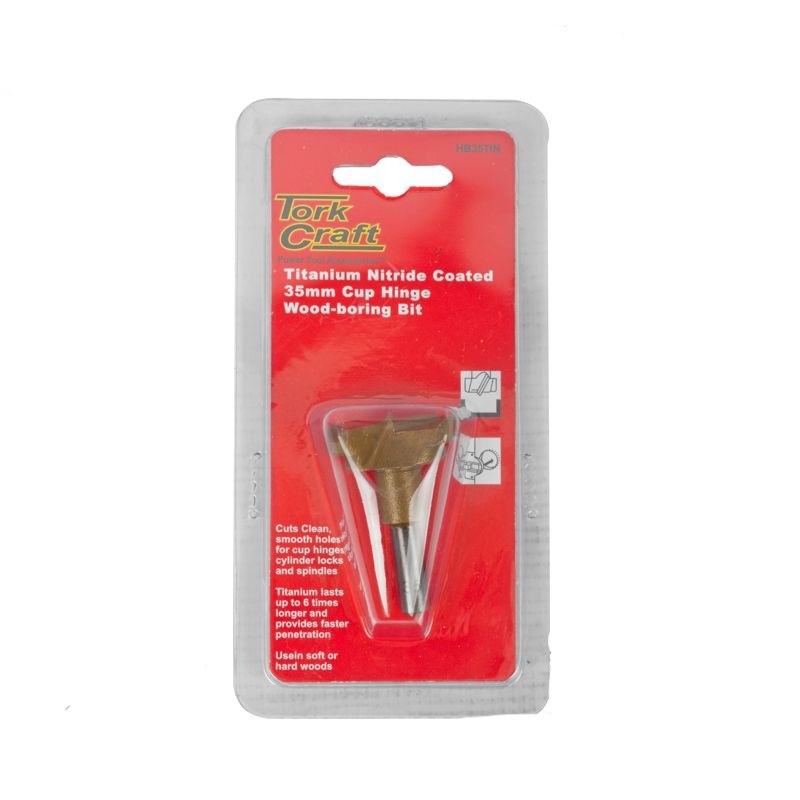 Tork Craft Hinge Boring Bit 35mm Titanium Coated TCHB35T