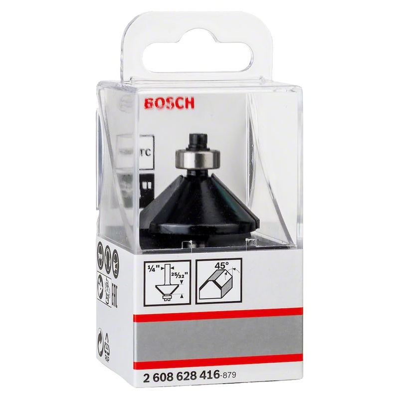 Bosch Chamfer bit, 1/4", D1 34.9 mm, B 13 mm, L 14.6 mm, G 56 mm, 45 2608628416