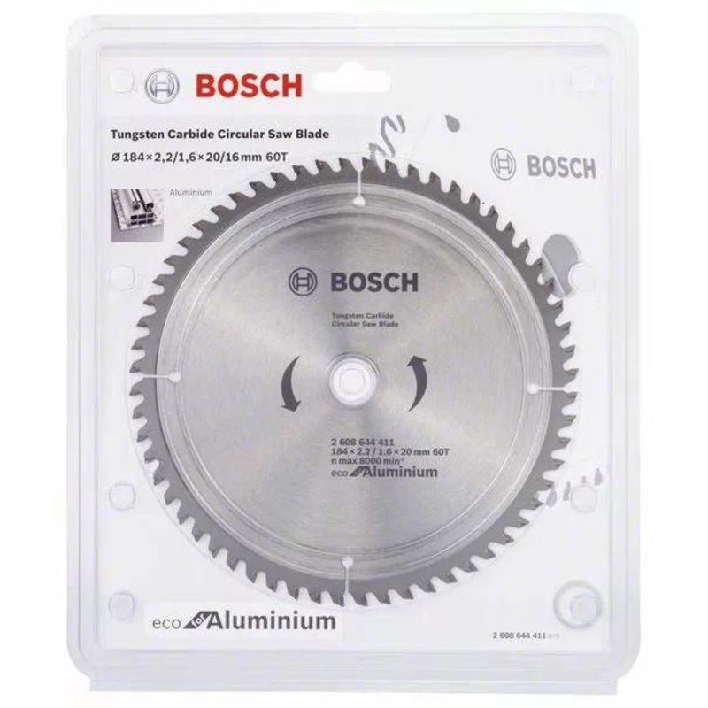 Bosch Circular Saw Blade Eco for Aluminium 184mm 60T 2608644411
