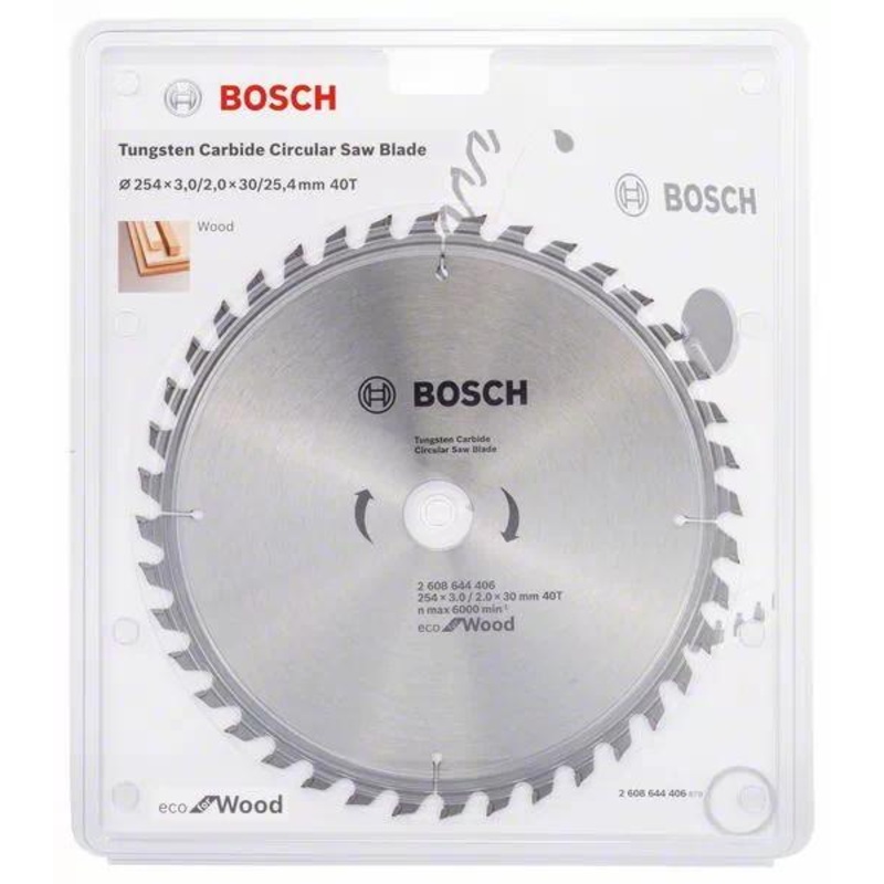Bosch Circular Saw Blade Eco for wood 254mm 40T 2608644406