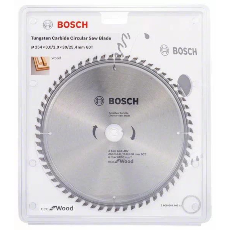 Bosch Circular Saw Blade Eco for wood 254mm 60T 2608644407