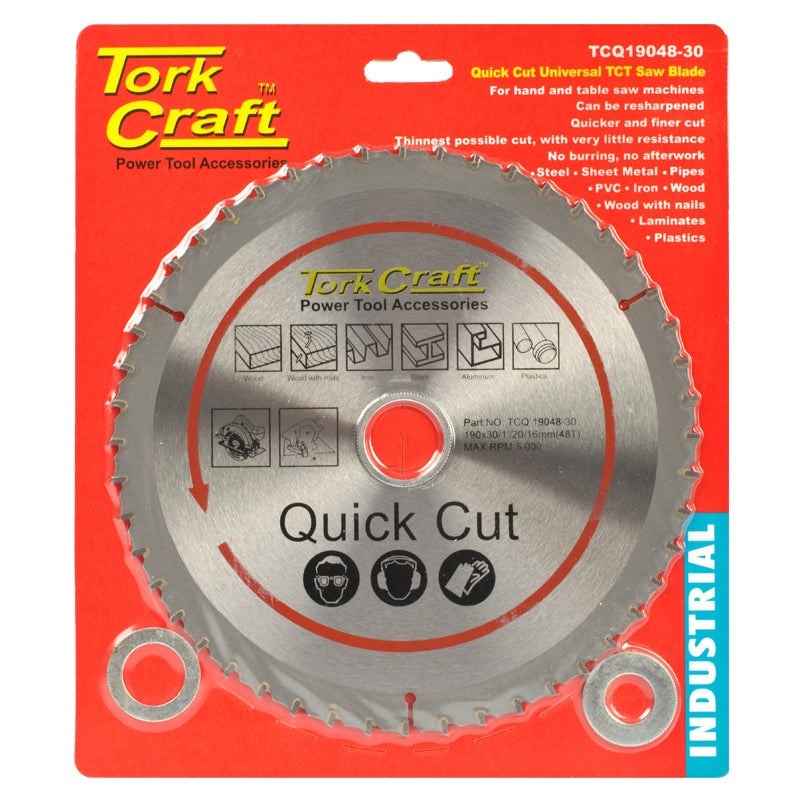 Tork Craft Universal Quick Cut TCT Blade 190 x 48t 30-20-16 TCQ19048-30