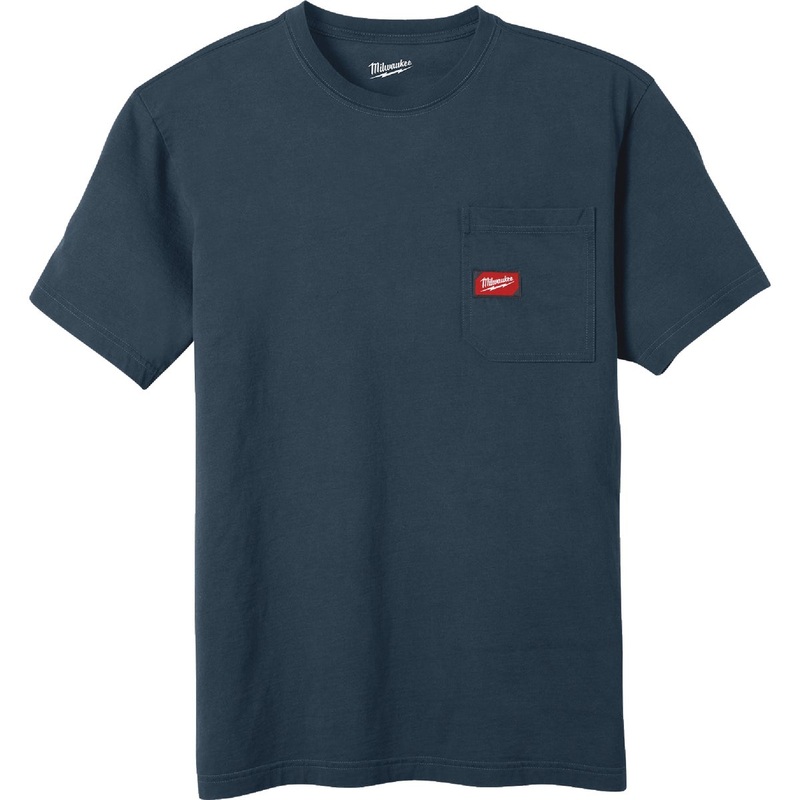 Milwaukee GridIron Men's Large Blue Short Sleeve Pocket T-Shirt