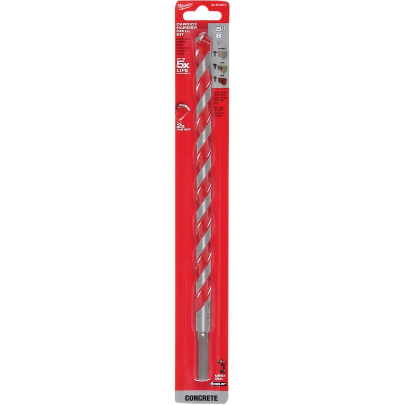 Milwaukee SHOCKWAVE 5/8 In. x 12 In. Impact Duty Masonry Carbide Hammer Drill Bit