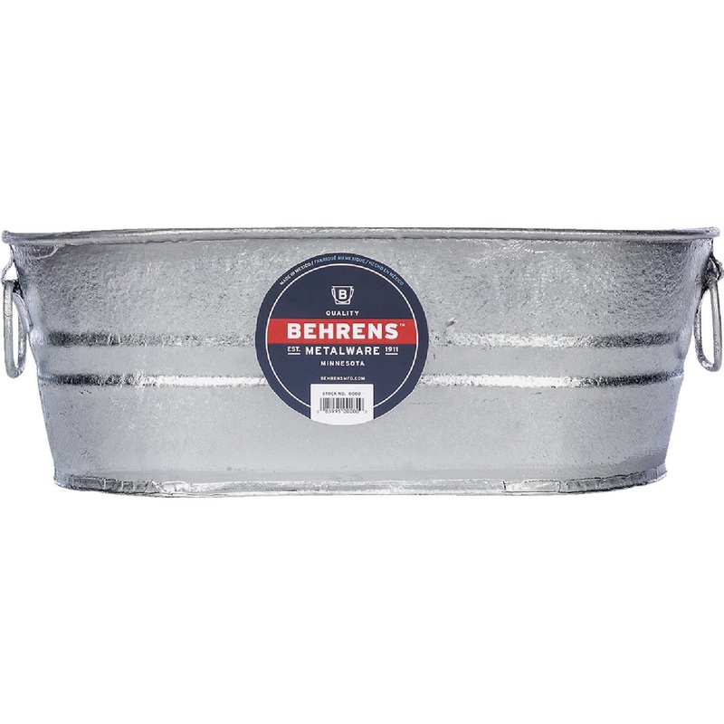 Behrens 2 Gal. Oval Hot-Dipped Utility Tub