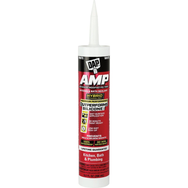DAP AMP 9 Oz. Advanced Modified PolymerKitchen, Bath & Plumbing Sealant, White