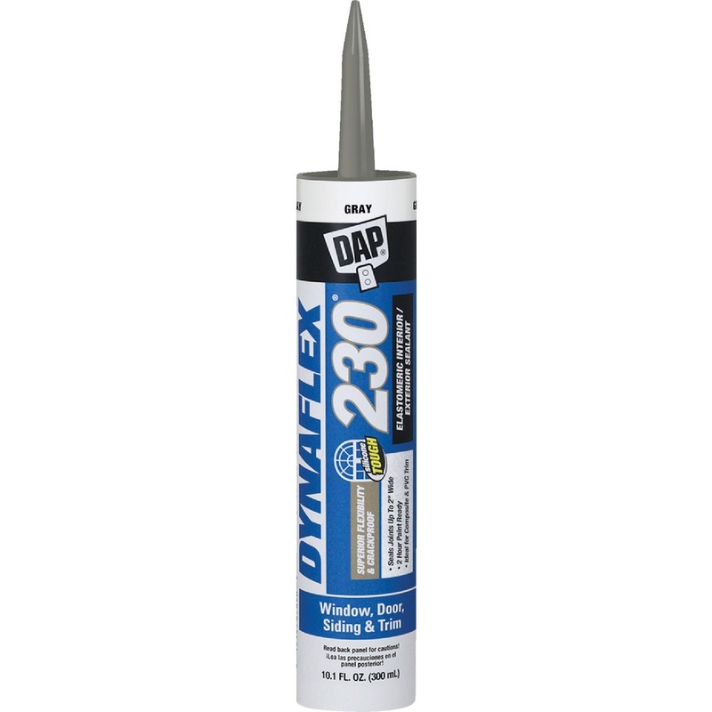 Dap Dynaflex 230 10.1 Oz. 100% Waterproof Window, Door, Siding & Trim Elastomeric Sealant, Gray