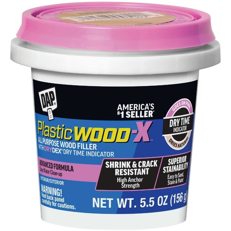 Dap Plastic Wood-X 5.5 Oz. All Purpose Wood Filler with DryDex Dry Time Indicator