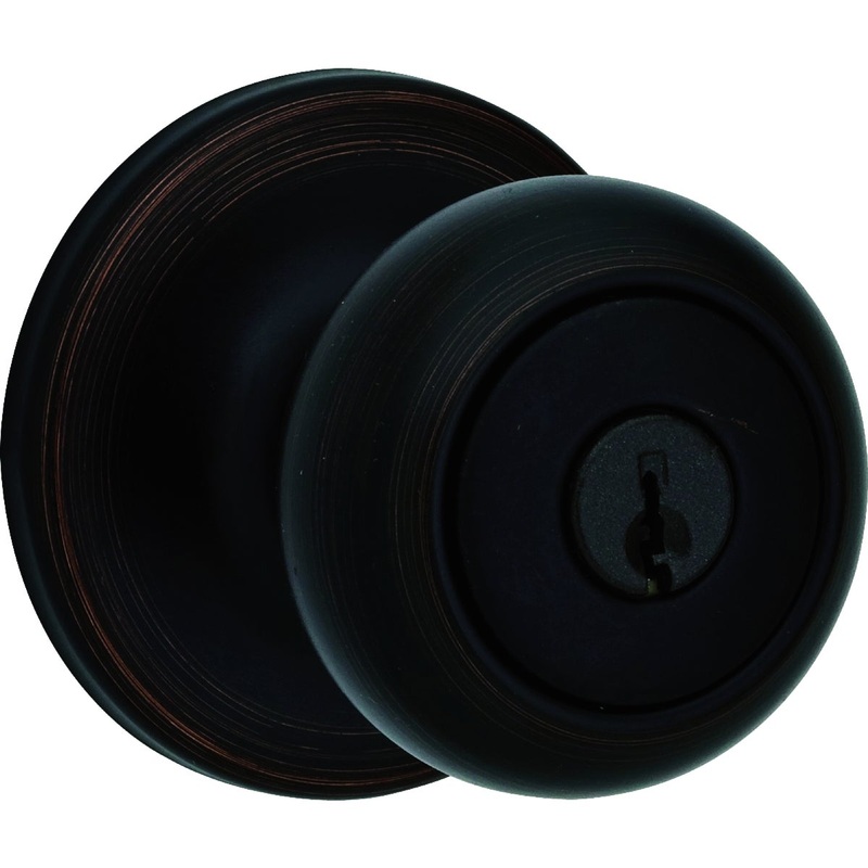 Kwikset Cove Keyed Entry Knob in Venetian Bronze