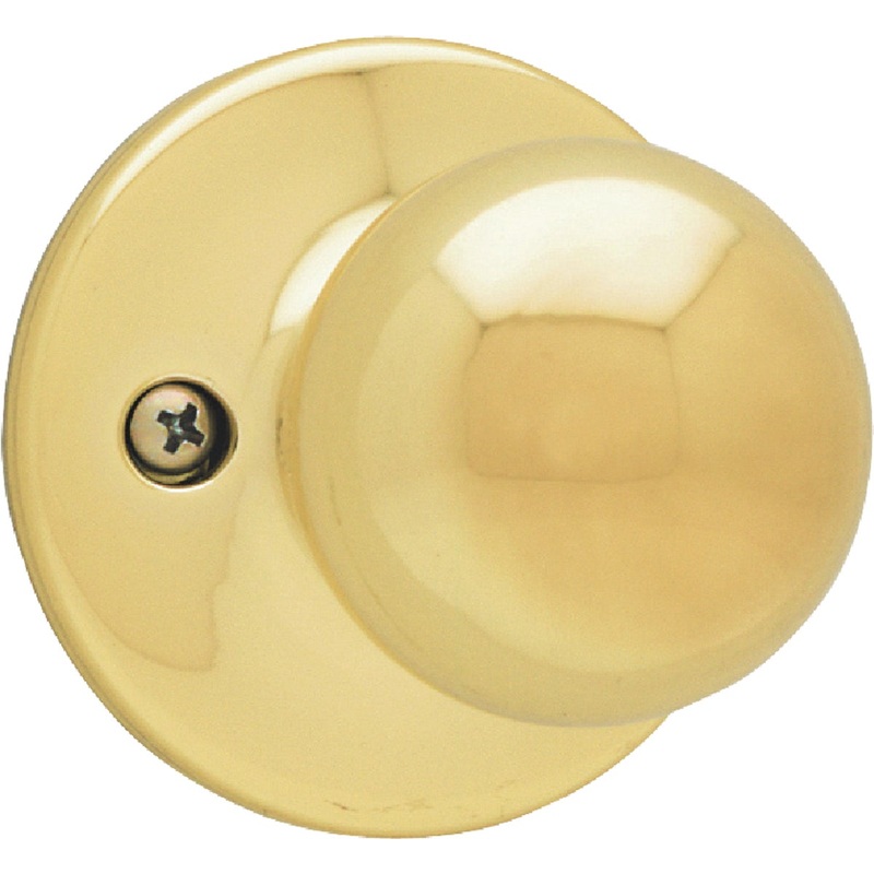 Kwikset Polished Brass Polo Dummy Door Knob