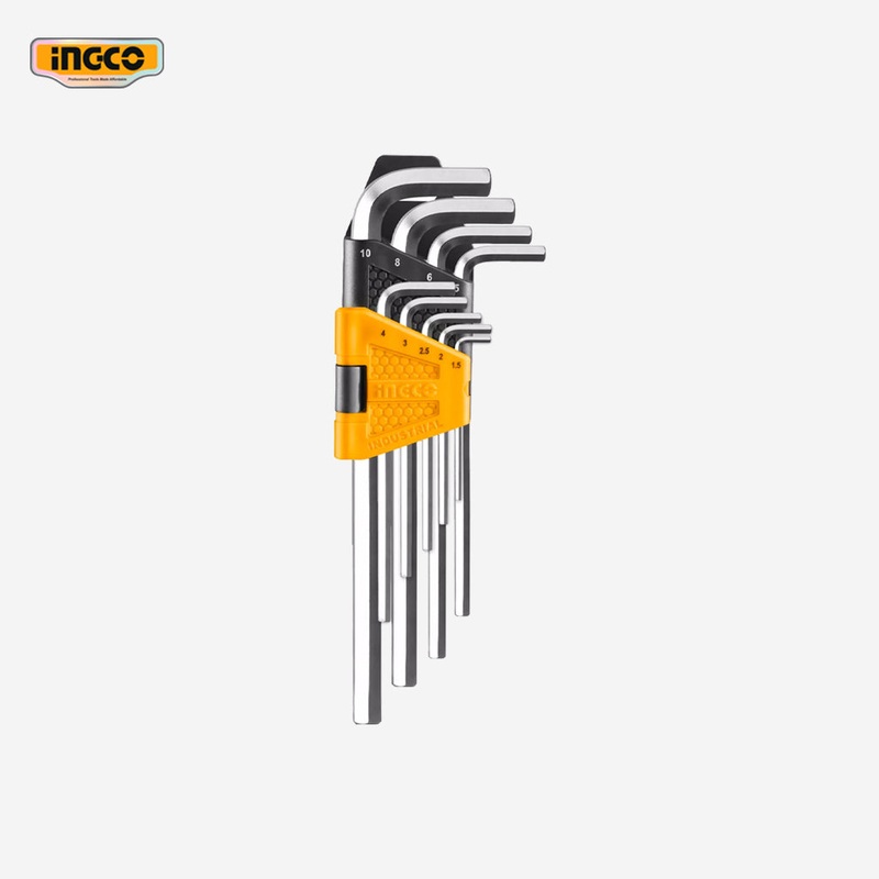 Ingco 9Pcs Hex Key Set Extra-Long Arm with CR-V Material HHK11092