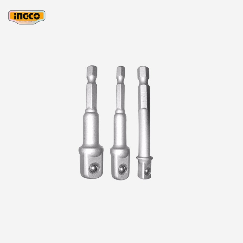 Ingco 3pcs Socket Adaptor Set with 1/4" Hex Shank AMN365A01