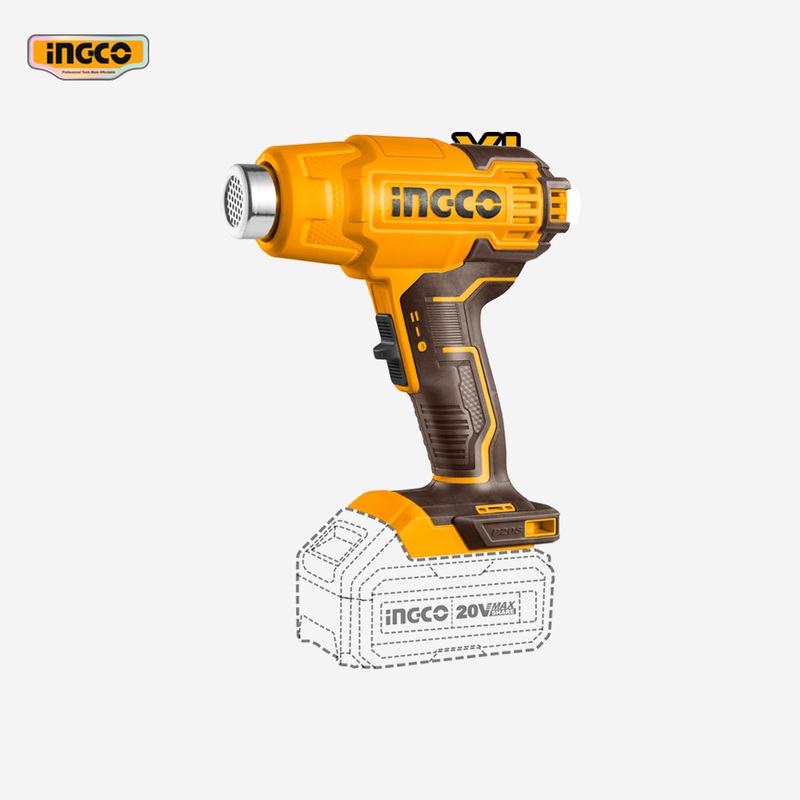 Ingco P20S 20V Lithium-Ion Heat Gun 300/550C HGLI2002