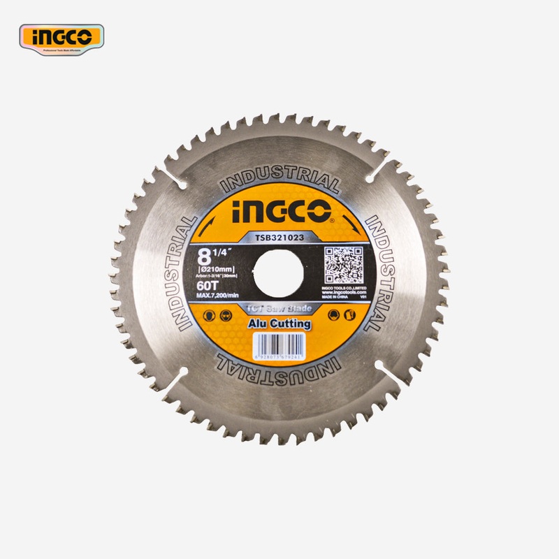 Ingco TCT Saw Blade for Aluminum Circular Saw 8-1/4 Inch 60T TSB321023