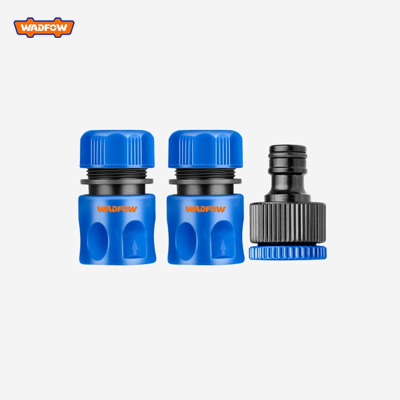 Wadfow Garden Plastic Quick Hose Connector Set 1/2 Inches 3 Pcs