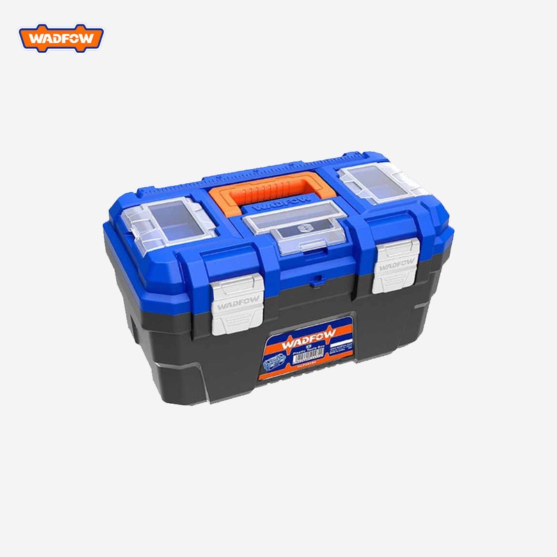 Wadfow Plastic Tool Box Storage Organizer Case w/ (Metal Buckle) 16 inches & 19 inches