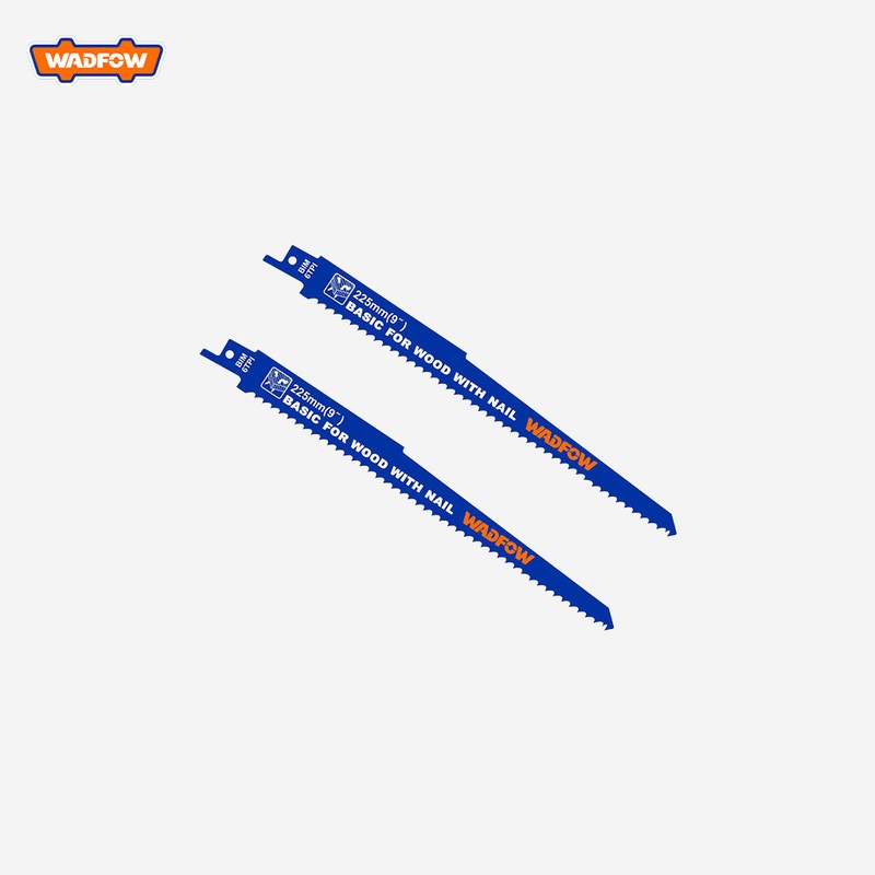 Wadfow  WJT1111DF Set of 2pcs 225mm (9inch) Reciprocating Saw Blades for Wood with Nail