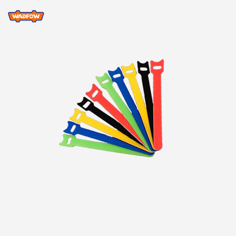 Wadfow WTE6 Reusable Velcro Straps Nylon Cable Ties Set of 10 pieces