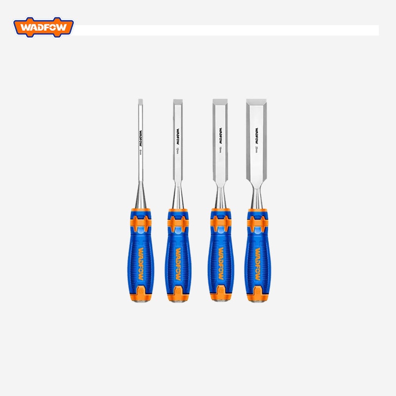 Wadfow Industrial Wood Carving Hand Chisel 4 Pcs Set 6mm/12mm/19mm/25mm