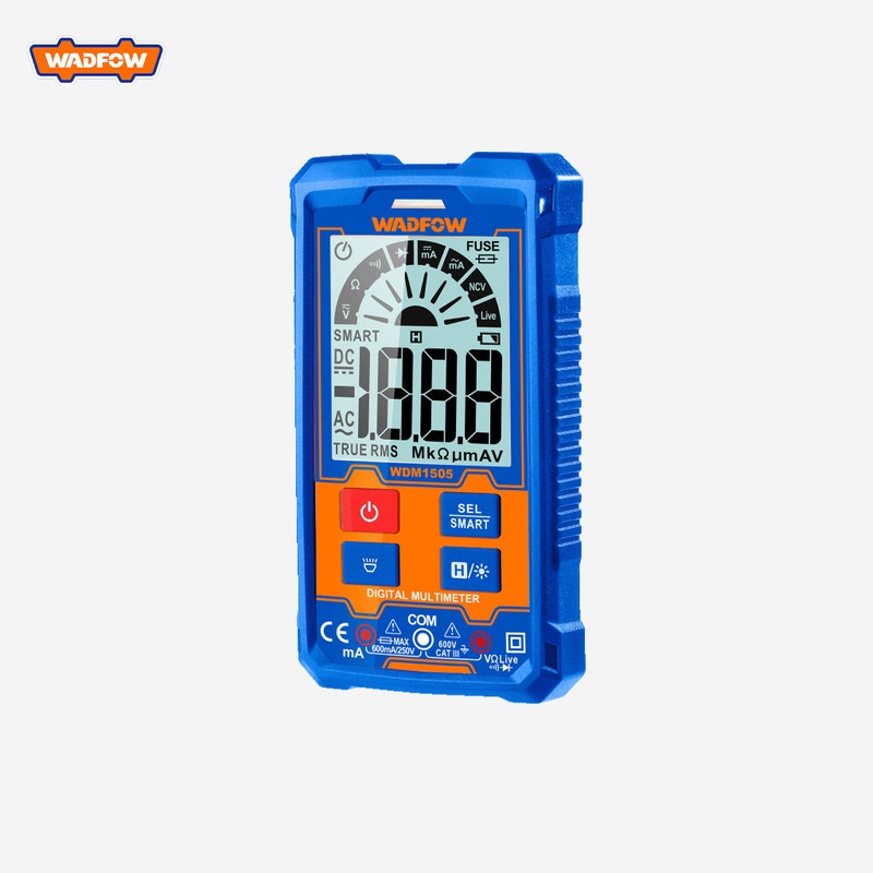 Wadfow LCD Digital Multimeter True RMS2000 Count w/ Non-contact voltage Detection