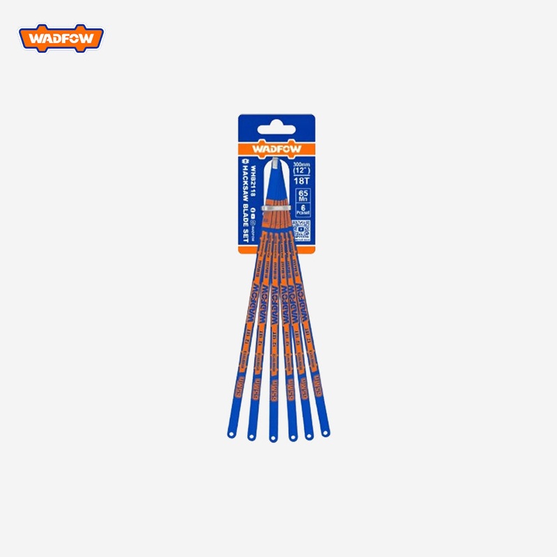 Wadfow SET of 6 Pieces Hack Saw Bi-Metal Hacksaw Blade 18T 300mm/12" WHB2118