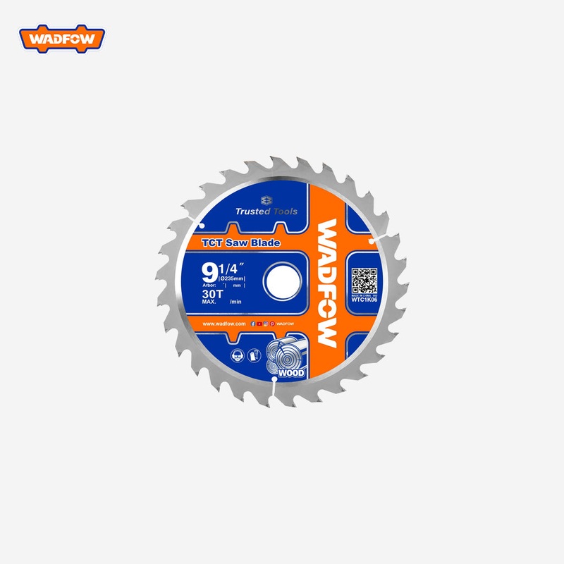 Wadfow TCT Wood Saw Cutting Disc Blade 235mm(9-1/4") 30T WTC1K06
