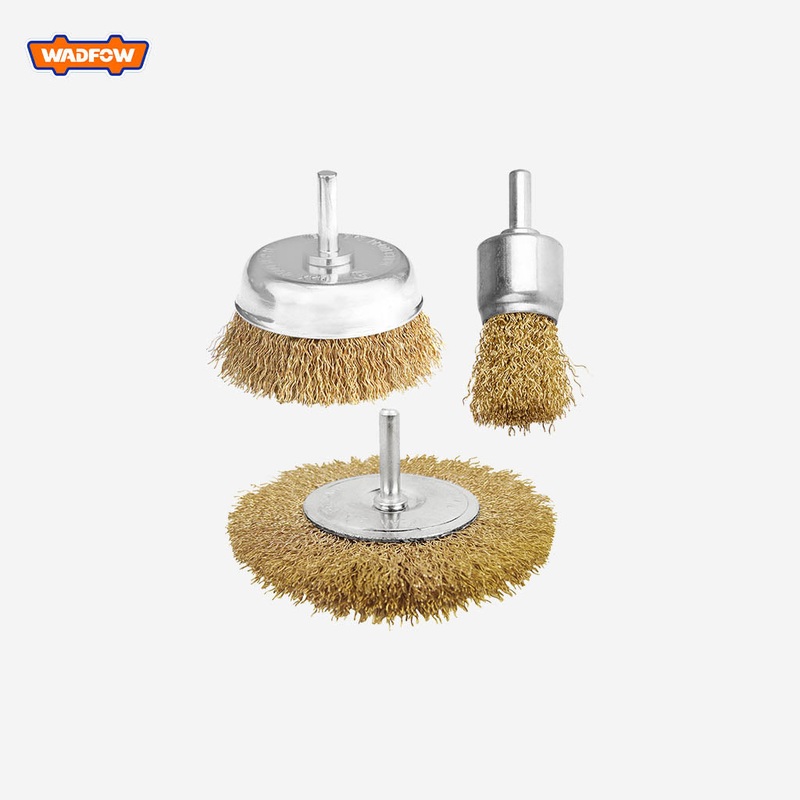 Wadfow 3 Pcs Cup Brush Twisted Wire For Grinder Set