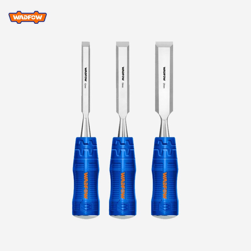Wadfow 3 Pcs Industrial Wood Carving Hand Chisel Set 12mm/19mm/25mm