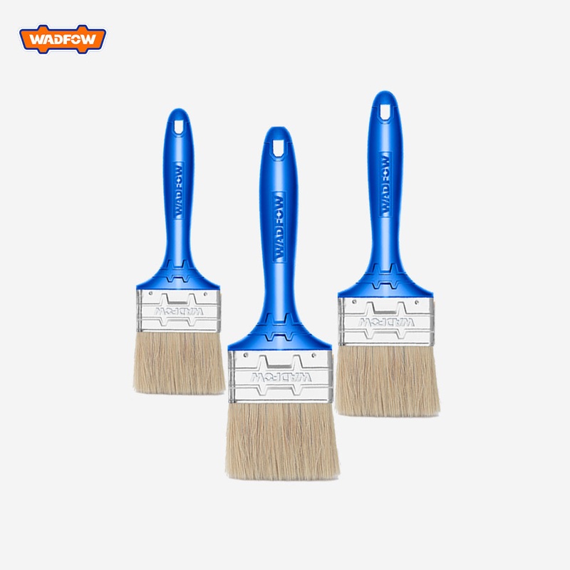 Wadfow 3 Pcs Paint Brush Set With Plastic Handle For Wall