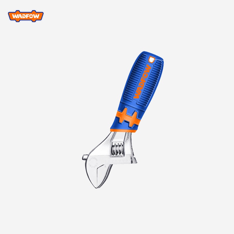 Wadfow 5.5"/134 Mm Mini Adjustable Wrench With Two Tone Soft Handle
