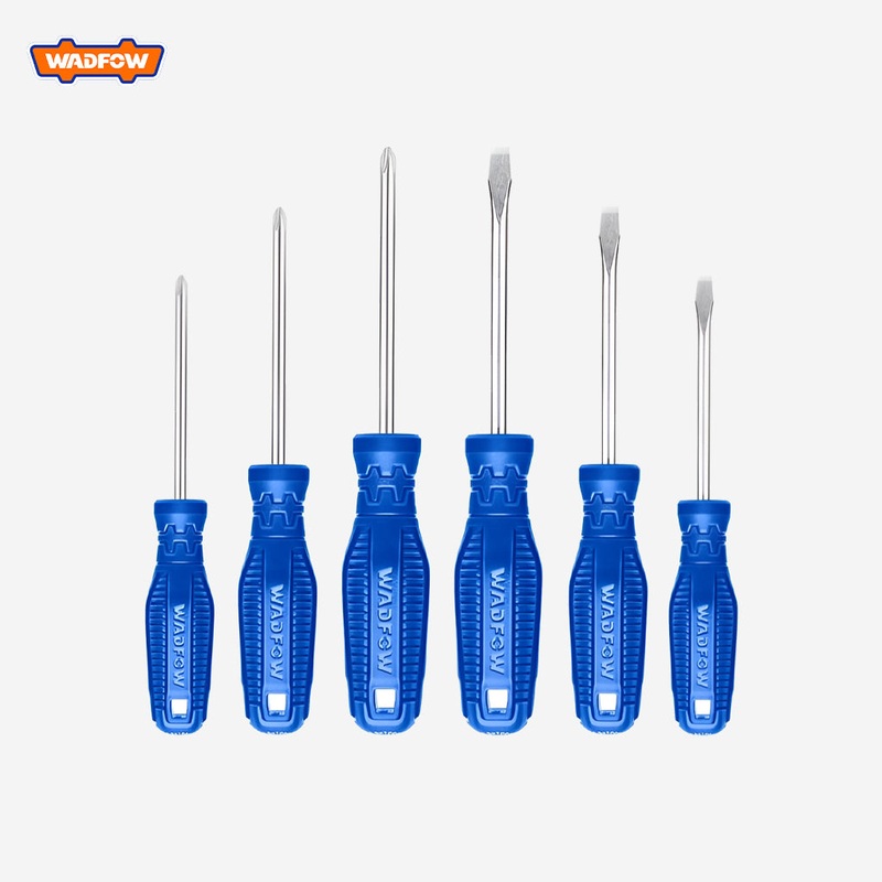 Wadfow 6Pcs Screwdriver Set 40cr Round Shank Screw Driver Set