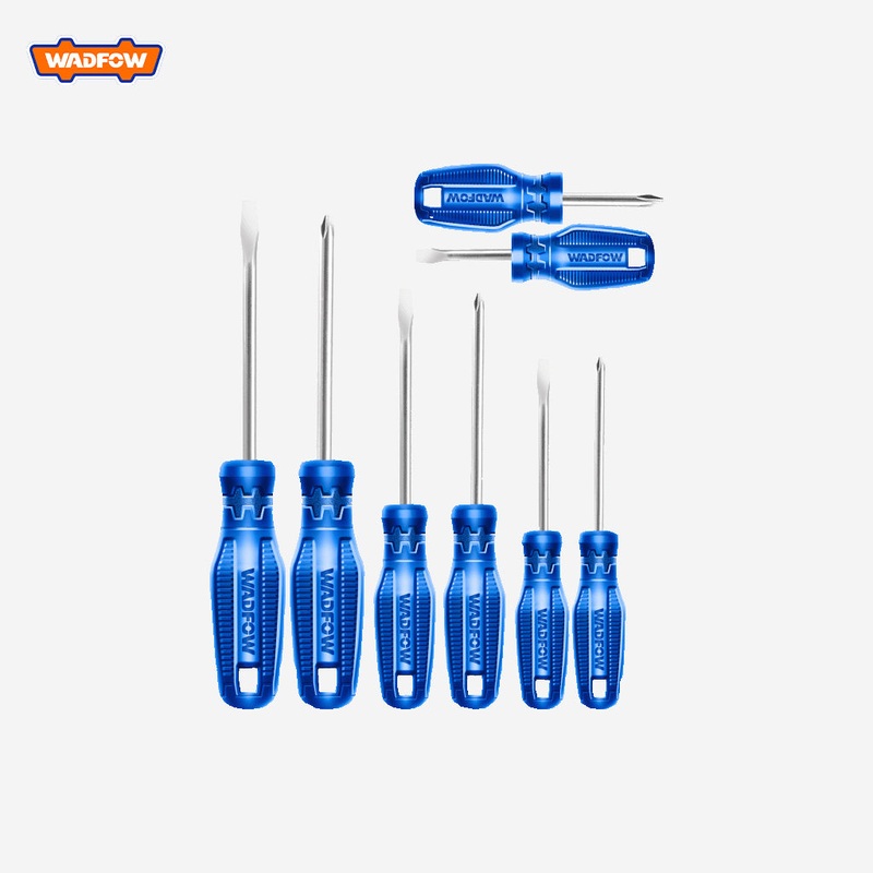 Wadfow 8Pcs Screwdriver Set 40cr Round Shank
